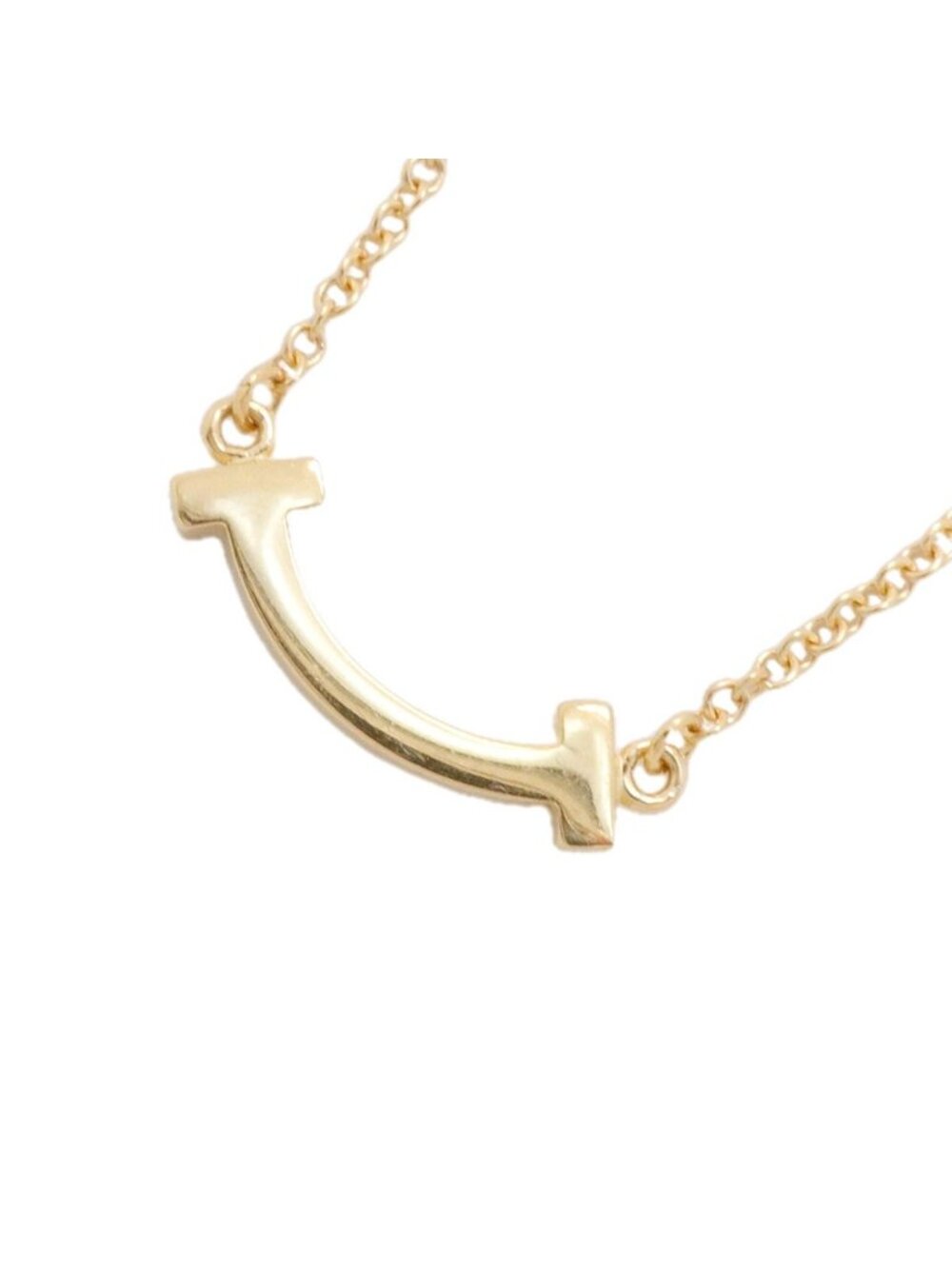Tiffany & Co Necklace T Smile Mini 18k Yellow Gold